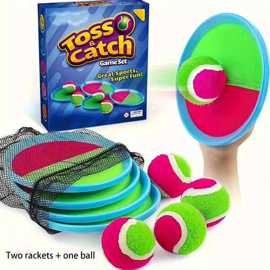 Goo ball Kids Toys - Outdoor Games, Beach Toys, Toss and Ball Set with 2 Paddles and 1 Balls, Perfect Beach Games Sets Playground Sets for Backyards Easter Gifts for Kids/Adults/Family